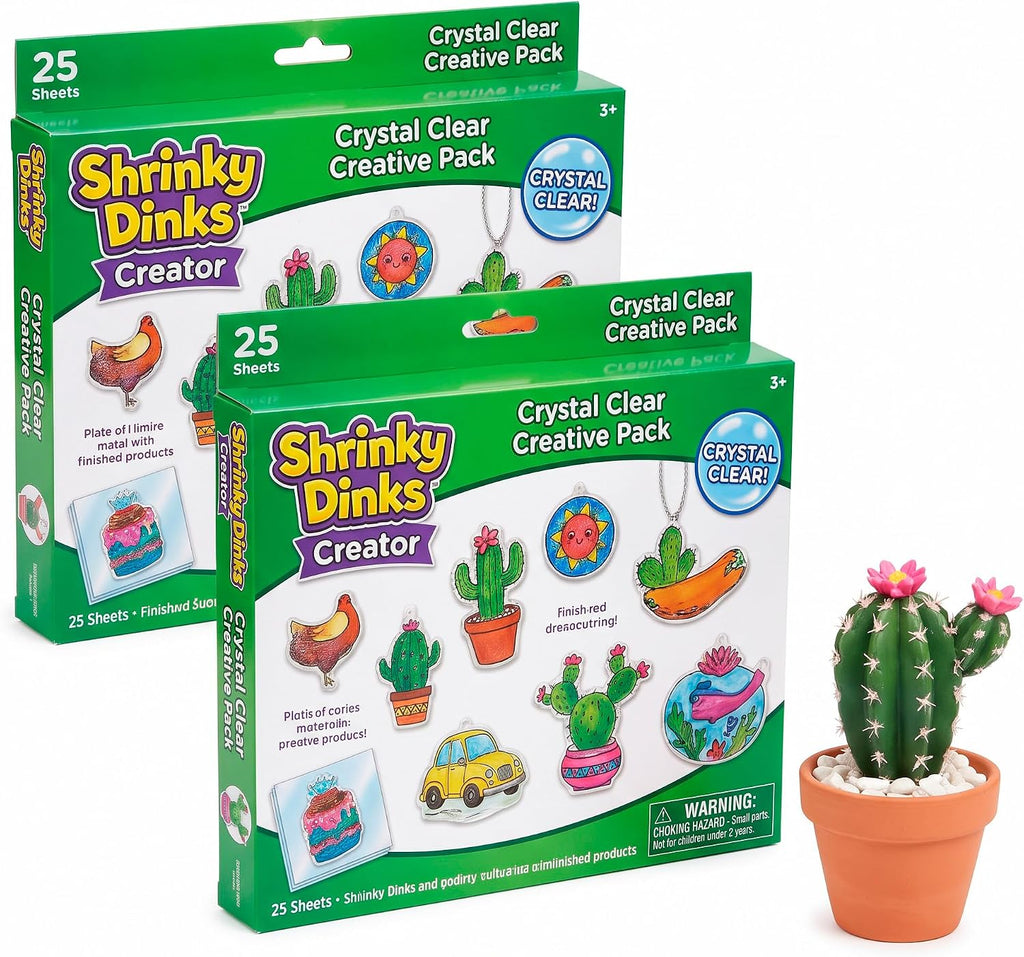 Paquete creativo de Shrinky Dinks Just Play Ruff N' Ready, 25 hojas blancas esmeriladas, juego de manualidades para niños, juguetes para niños de 6 años en adelante (paquete de 2)