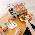 Melissa & Doug Top & Bake Wooden Pizza Counter Pretend Play Set