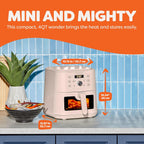 Instant Pot 4Qt VORTEX - Mini freidora de aire 6 en 1, opciones de programa personalizadas, freír al aire, asar, asar, deshidratar, hornear, recalentar, agua de rosas, 4 cuartos