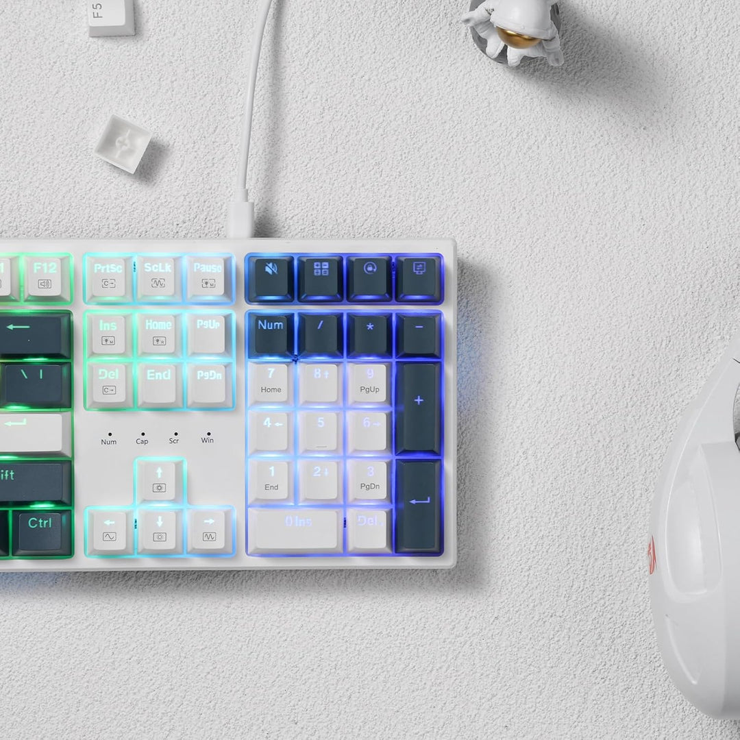 Redragon Teclado para juegos K668 RGB, teclado mecánico con cable d...