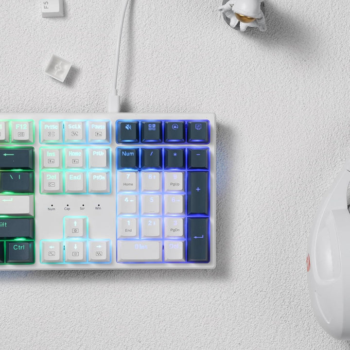 Redragon Teclado para juegos K668 RGB, teclado mecánico con cable d...