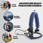 RAYMYLO - Botella de agua aislada de 64 onzas, acero inoxidable de triple pared al vacío (fría durante 48 horas), a prueba de fugas y sin BPA, jarra de agua de medio galón con asa de paracord y tapas