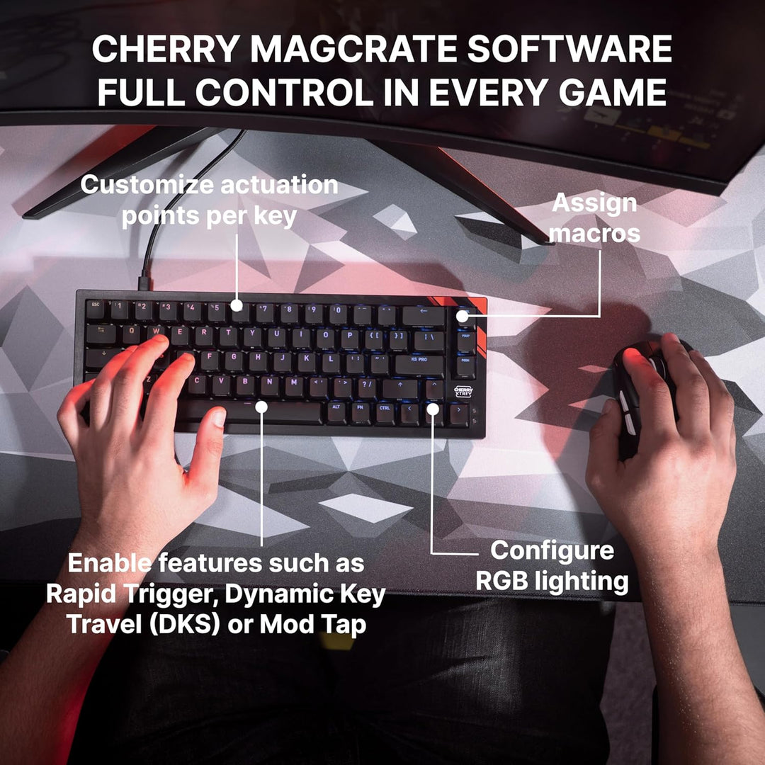 CHERRY XTRFY K5 Pro TMR Compact, Teclado Gaming con Cable Magnético...