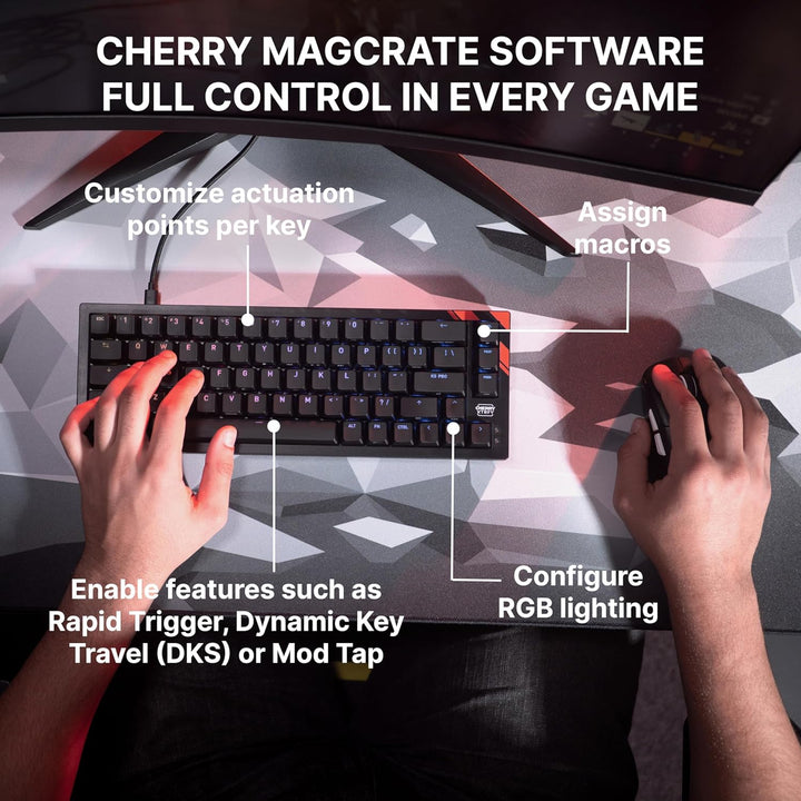 CHERRY XTRFY K5 Pro TMR Compact, Teclado Gaming con Cable Magnético...