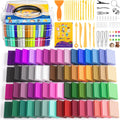 Kit de arcilla polimérica de 62 colores, arcilla de modelado para