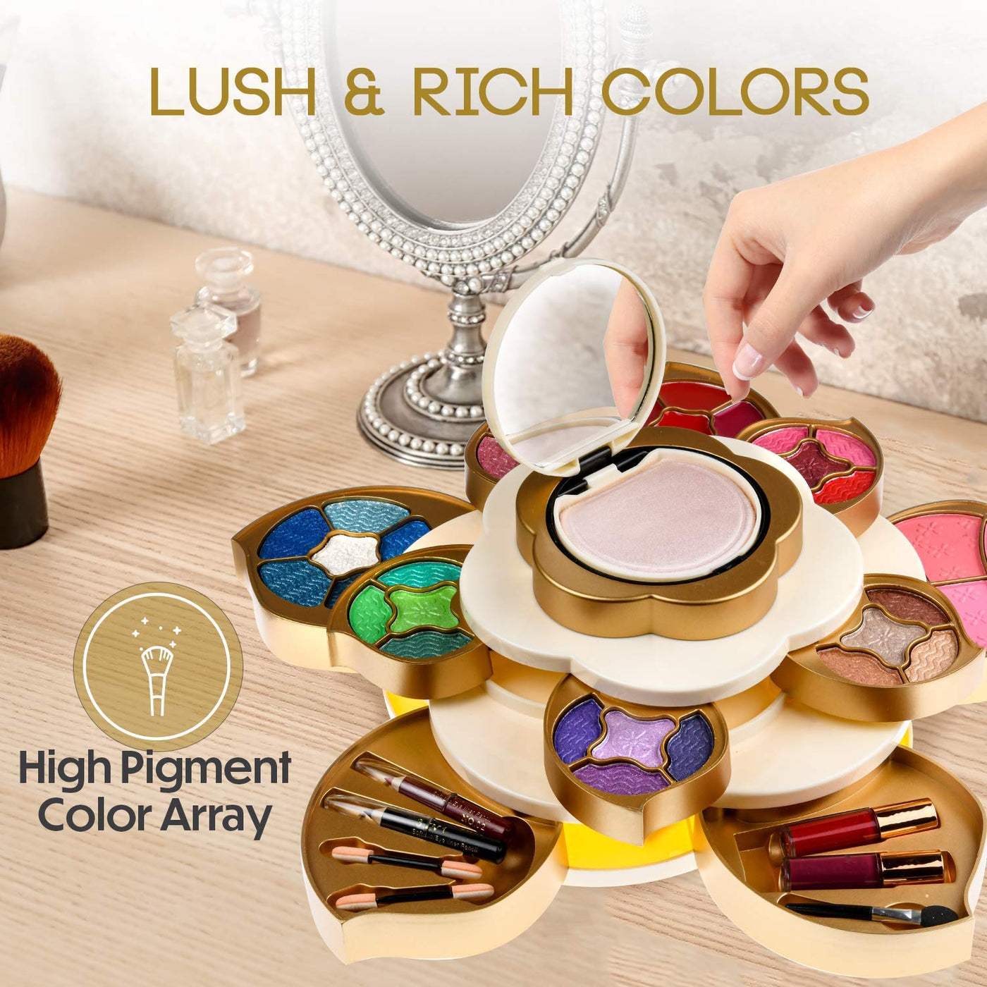 CoralBeau Kit de regalo de maquillaje todo en uno para mujeres y ad...