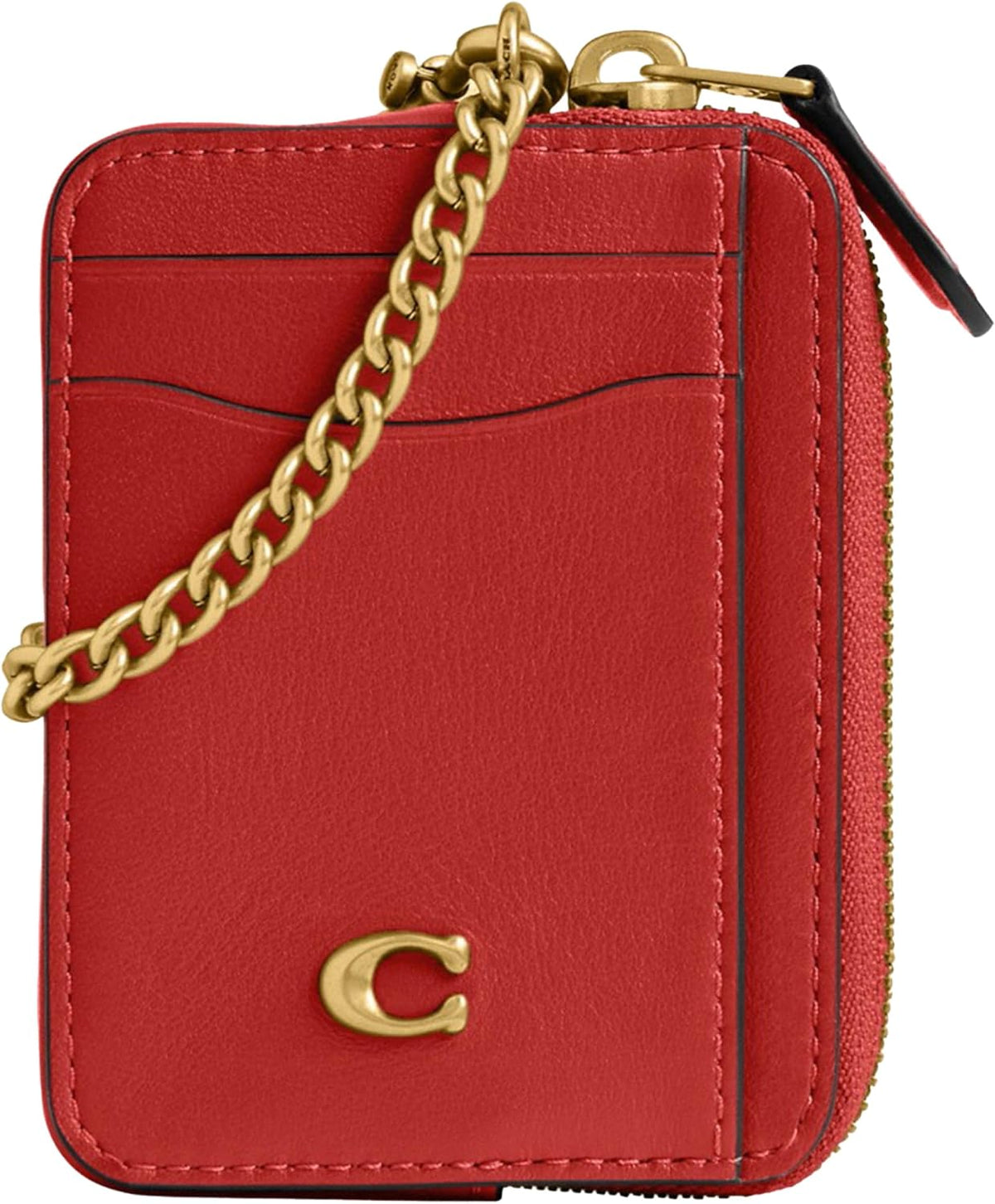 Coach Estuche para tarjetas de cadena esencial para mujer
