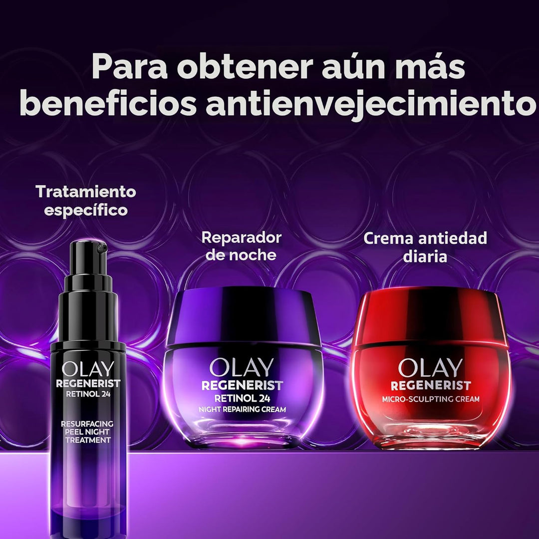 Olay Crema de noche de retinol para mujeres, hidratante facial anti...
