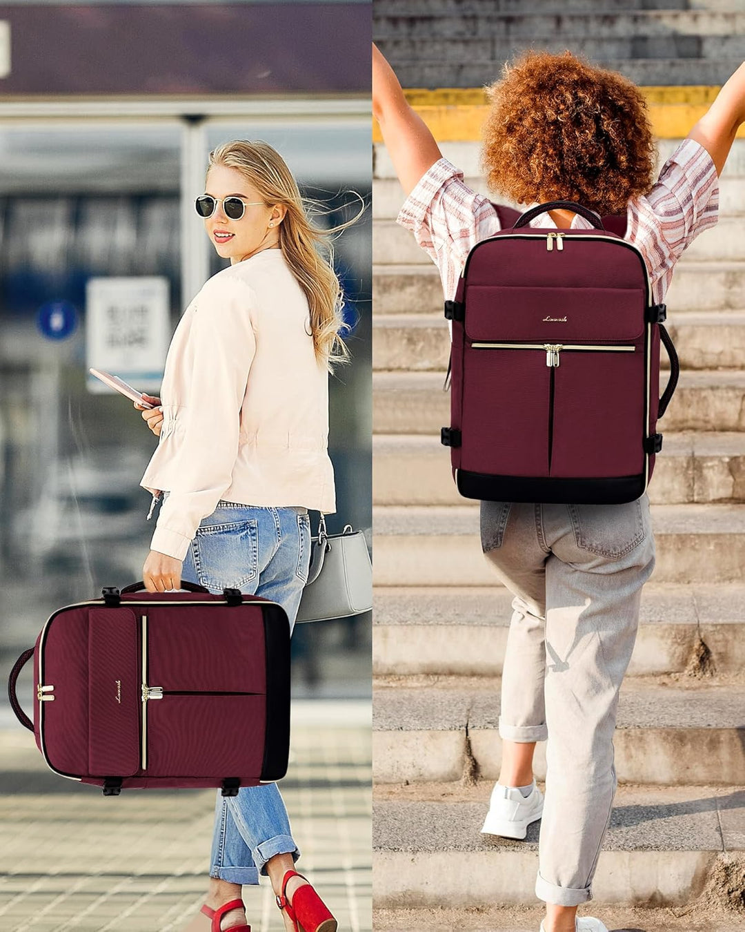 LOVEVOOK - Mochila de Mano, Mochila de Viaje de 40L para Mujeres co...