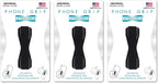 LOVEHANDLE Paquete de 3 agarraderas originales para teléfono, correa y base negras
