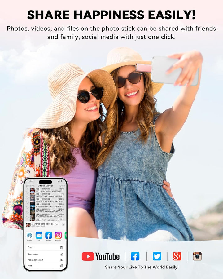 Unidad flash con certificación MFi para iPhone iPad de 512 GB, barr...