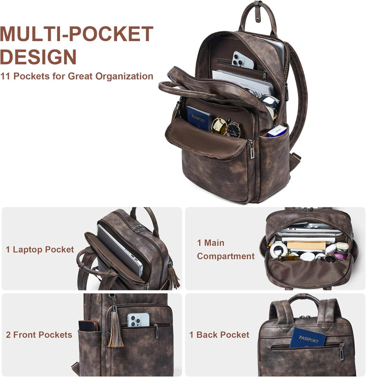 Shrrie - Mochila para laptop de mujer de 15.6 pulgadas, mochila de...