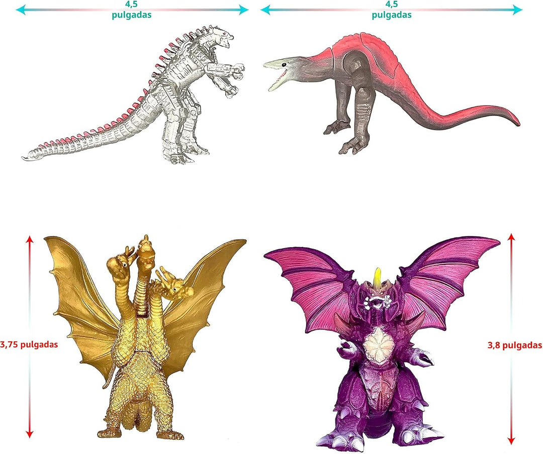 TwCare Juego de 10 figuras de acción articuladas movibles de dinosa...