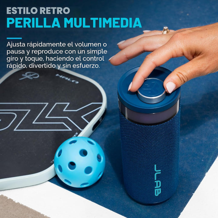 JLab, Go Party, altavoz Bluetooth portátil, LED RGB impermeable, az...