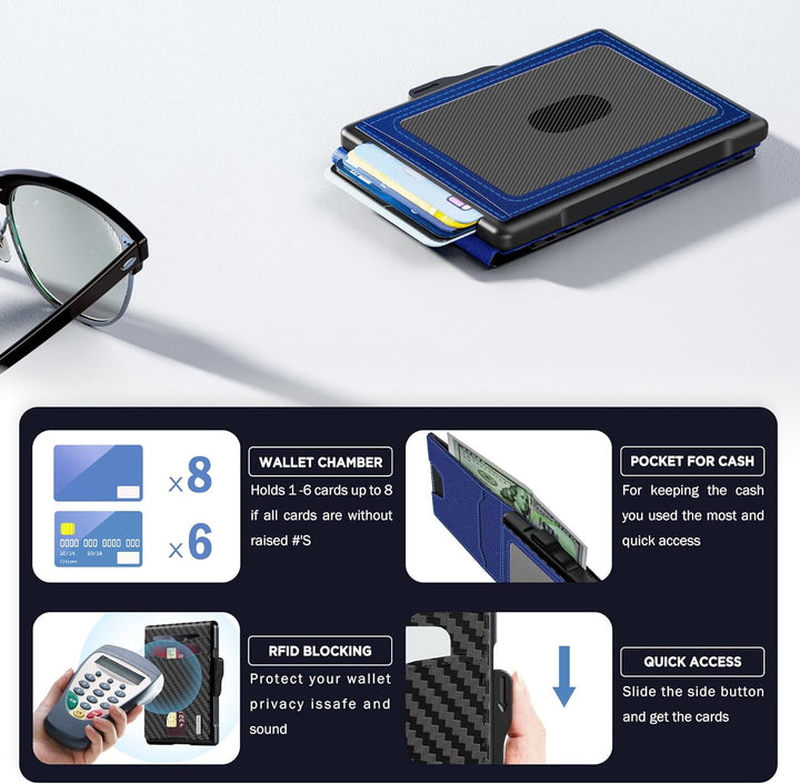 Cartera para hombre \u2013 Funda desplegable, ranura para efectivo...