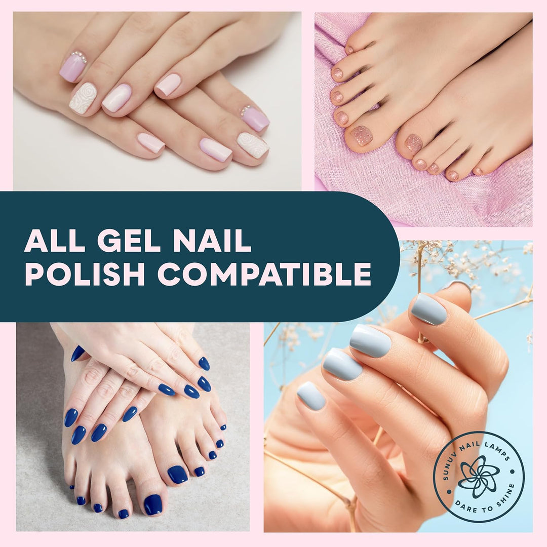 SUNUV Lámpara de uñas UV LED, luz UV para esmalte de uñas de gel co...