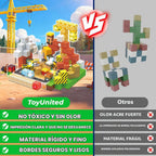 ToyUnited - 200 bloques magnéticos iluminados, bloques de construcción magnéticos, apilables, temática de construcción, STEM Montessori sensorial, regalos de cumpleaños, juguetes para niños y niñas de 3 a 12 años