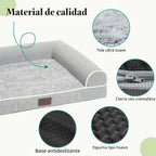 Camas ortopédicas para perros grandes, tapete de espuma para mascotas forrado impermeable con funda extraíble y lavable y parte inferior antideslizante, sofá cama para perros