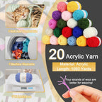 Kit de ganchillo Aeelike para adultos principiantes, juego completo de ganchillo, color negro