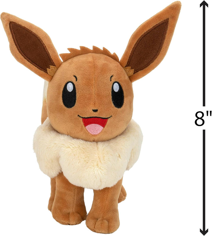 Pokemon Eevee Peluche - Peluche suave de 8 pulgadas con