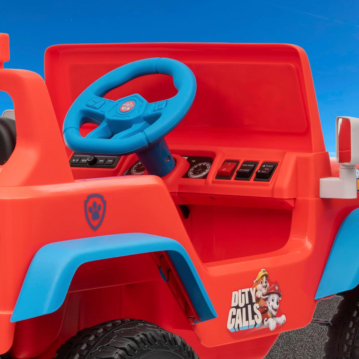 Paw Patrol - Jeep de paseo infantil de 12 V con batería recargable