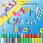 60 Colores Kit de Arcilla para Repostería al Horno, Individualmente Empacado