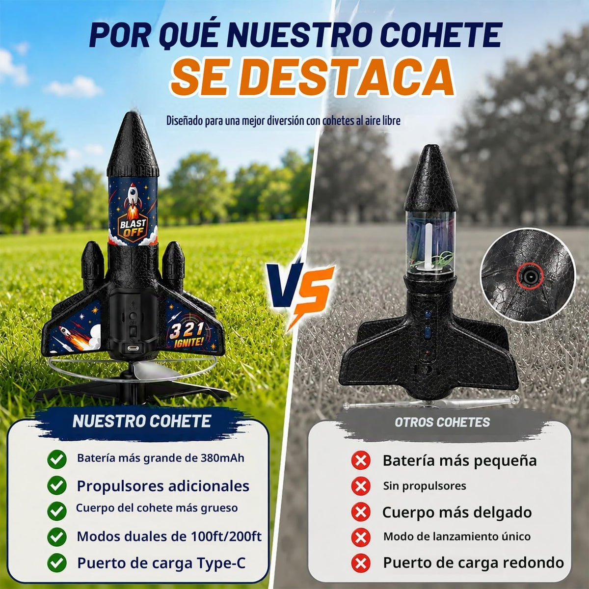 Lanzador de cohetes para niños, kits de cohetes modelo con juego
