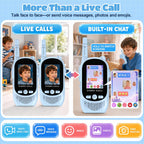 Walkie Talkies de video para niños, paquete de 2 juguetes recargables para cámara y pantalla, chat de campamento de largo alcance para interiores y exteriores, radios bidireccionales, regalos de