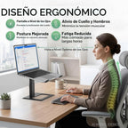 SOUNDANCE Soporte Ajustable para Laptop, Elevador de Aluminio, 10-17.3", Negro