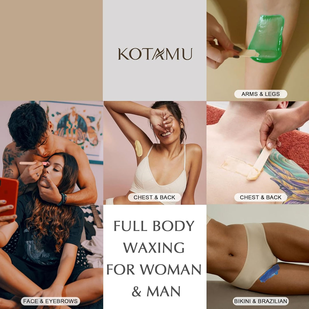 KOTAMU Kit de depilación digital negra para mujeres y hombres, piel...