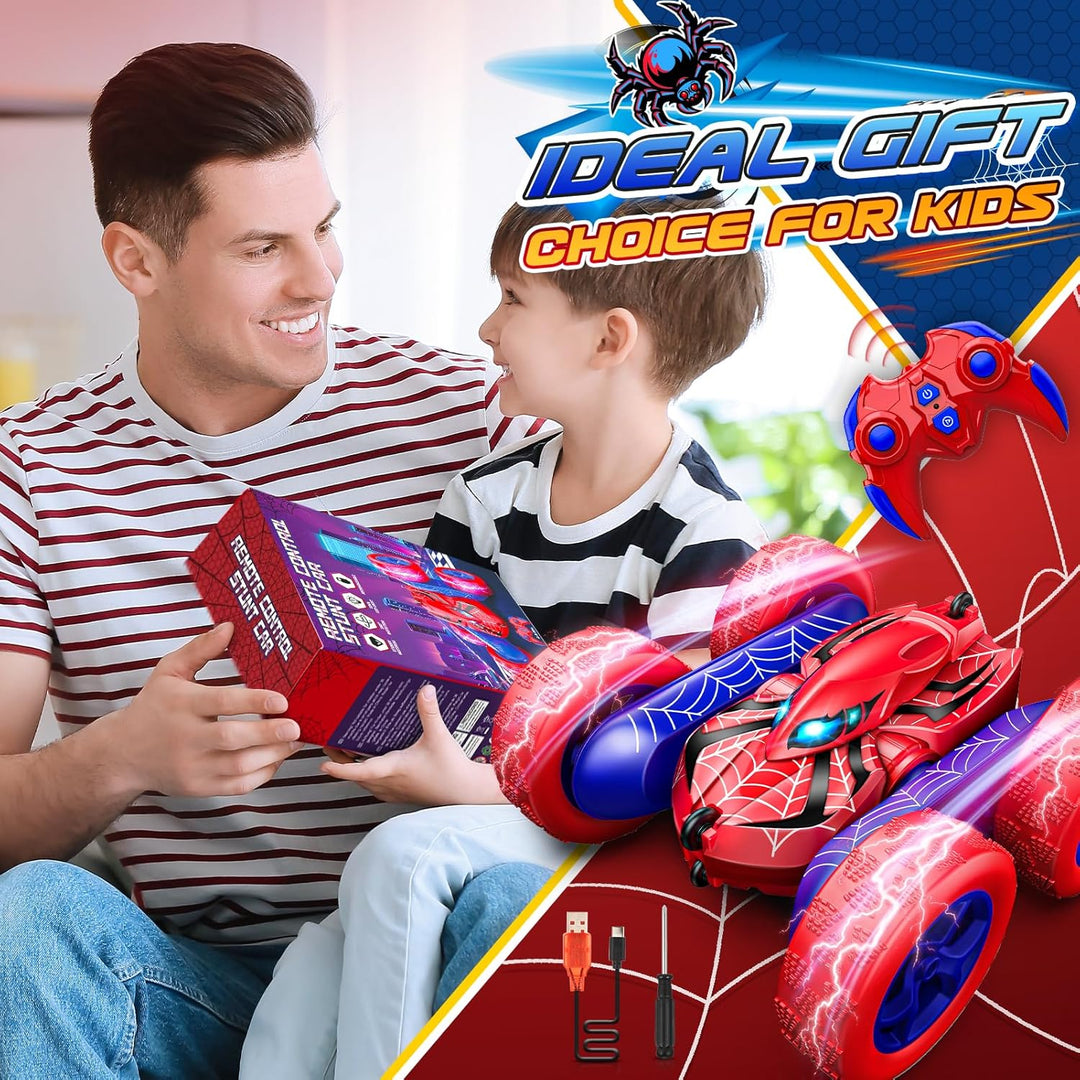 SYOKZEY Spider - Autos a control remoto, doble cara 360° Flip 4WD r...