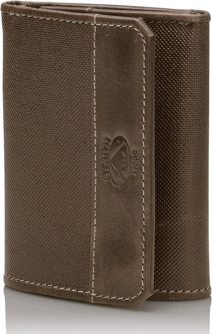 Stealth Mode Cartera triple de piel con bloqueo RFID para hombre, b...