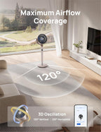 Dreo Ventiladores inteligentes para dormitorio, ventilador oscilant...