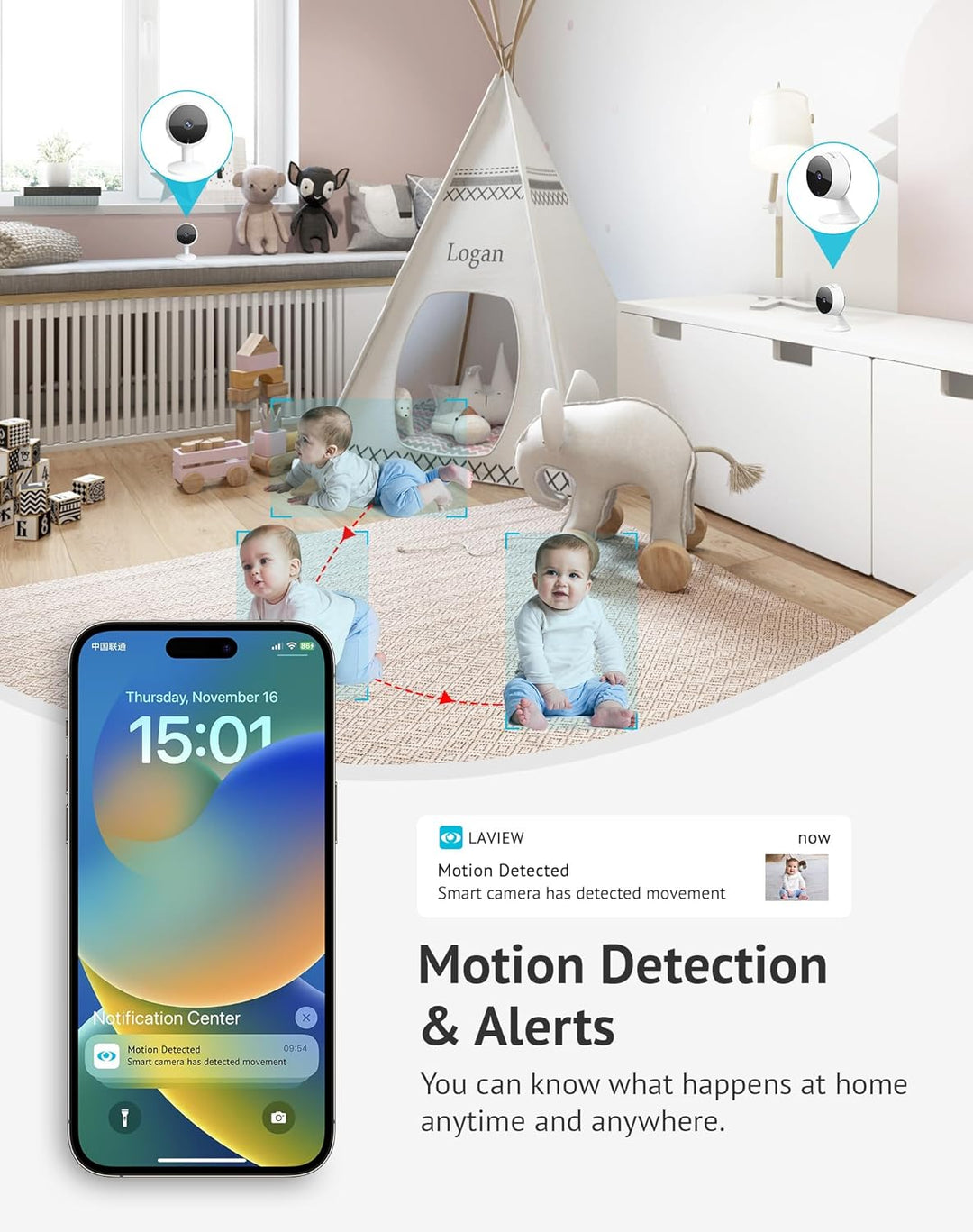 LaView Cámaras 3K de 5MP para Seguridad del Hogar en Interiores, Cá...