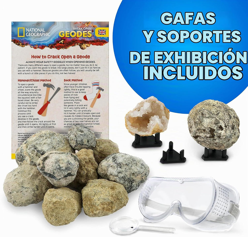National Geographic Break Open 15 Premium Geodes Science Kit para Kids