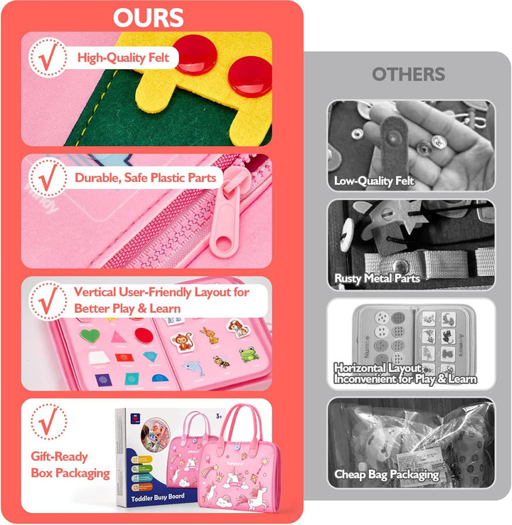 Tablero de actividades Montessori para niñas de 2 años, regalo de c...