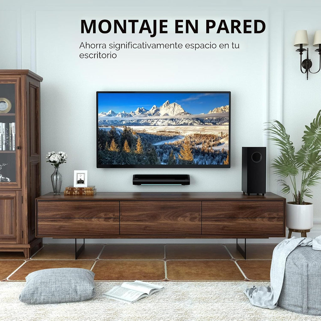Barra de sonido Saiyin con subwoofer, sistema envolvente de cine en casa para TV PC