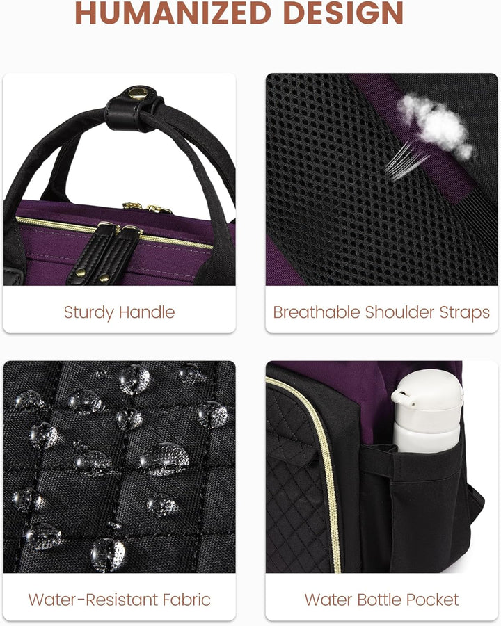 LOVEVOOK - Mochila para laptop de mujer, 15.6'' impermeable...