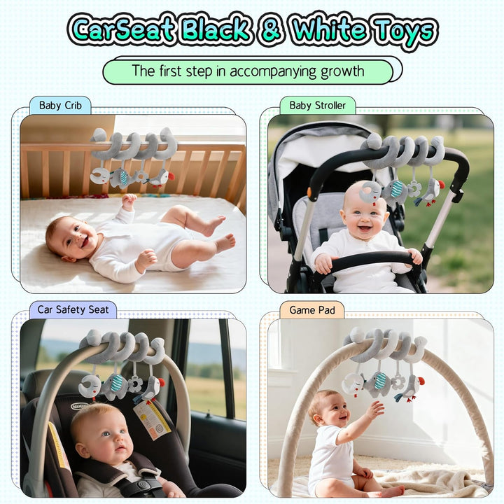FPVERA Juguetes de asiento de coche para bebés de 0 a 6 meses: Jugu...