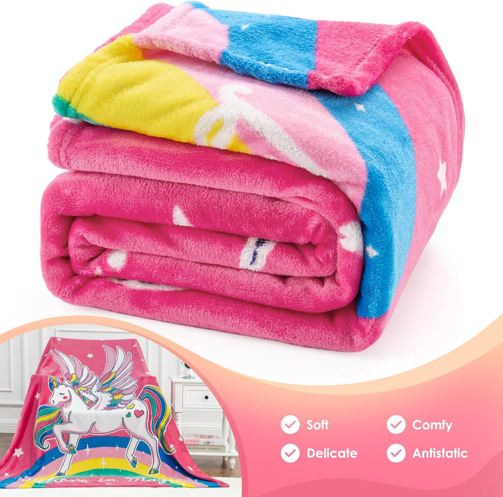 Regalos de unicornio y juguetes para niñas y niños - Manta que bril...