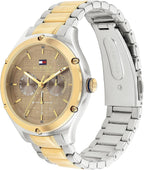 Reloj Tommy Hilfiger para mujer con movimiento de cuarzo, multifunción, esfera texturizada y bisel con cristales – Regalo para ella