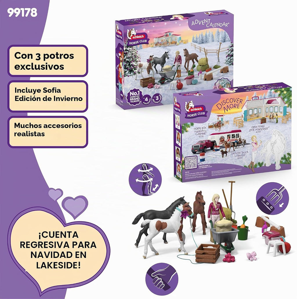 Schleich Horse Club - 34Pc Horse Club Advent Calender | 99178