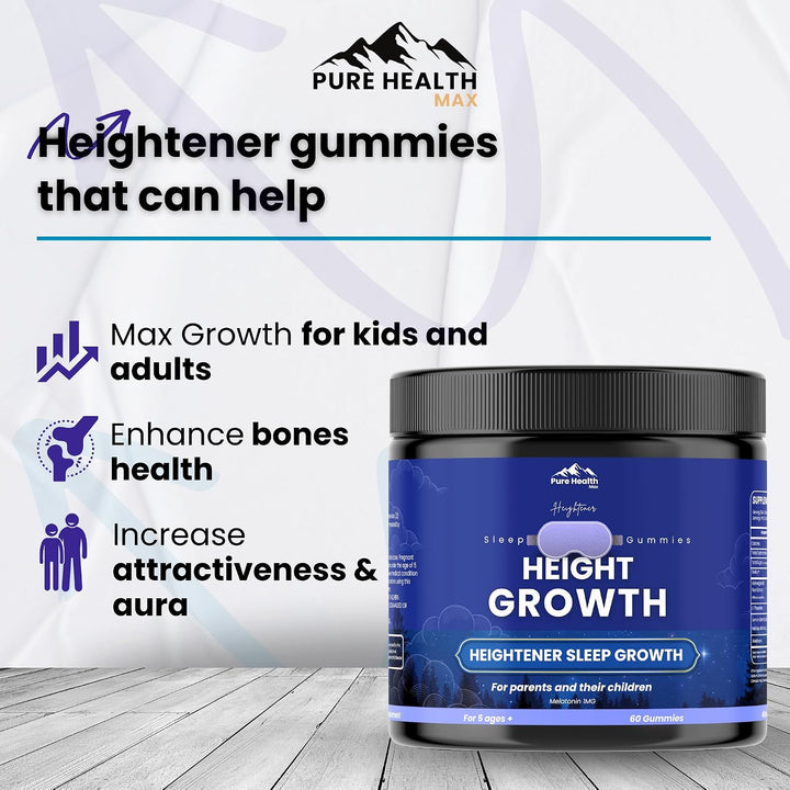 Gomitas para dormir de crecimiento de altura Heightener - Vitaminas...