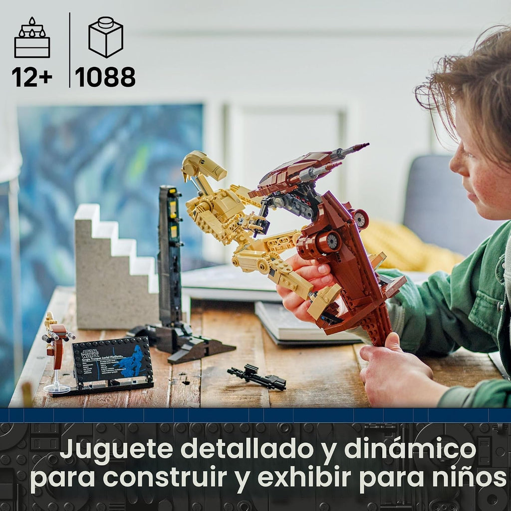 LEGO Star Wars: The Phantom Menace Battle Droid con STAP - Juguete de construcción y aprendizaje para niños y niñas, a partir de 12 años - Kit de juguete y modelo de Star Wars - Idea de regalo para cumpleaños - 75428