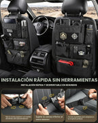 Organizador de respaldo de asiento de automóvil todo en uno que se
