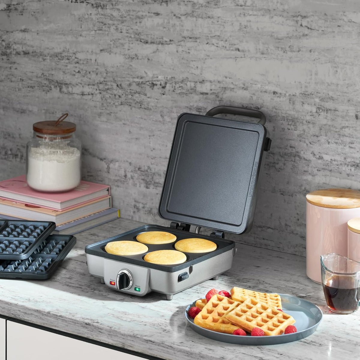 Cuisinart WAF-300NAS - Máquina para hacer gofres y panqueques de estilo
