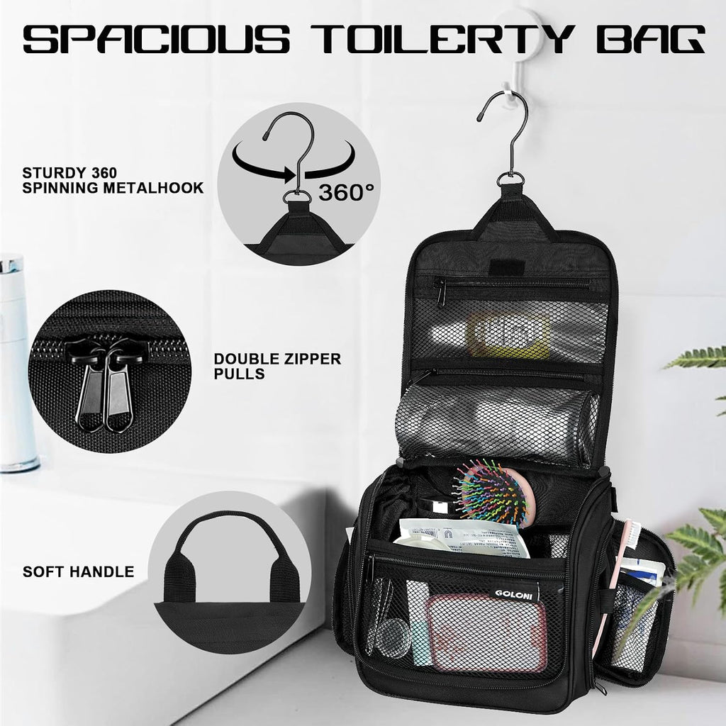 Neceser colgante para hombres y mujeres, organizador resistente al