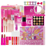 Kit de maquillaje todo en uno rosa intenso para mujeres, kit comple...