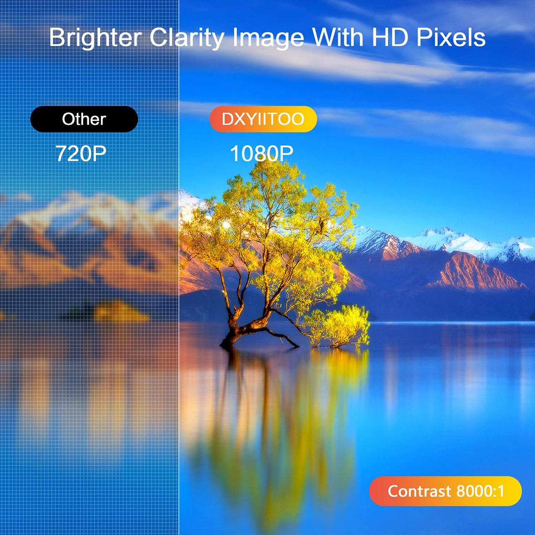 Proyector Native 1080P con WiFi y Bluetooth bidireccional, proyecto...