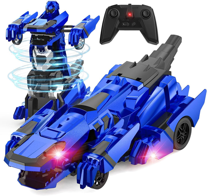 Kroyedfuw Coches RC Transformables de Dinosaurio, Coche de Control...
